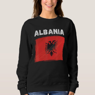 Albanien-Flagge Feiertag Vintage Grunge Albanische Sweatshirt
