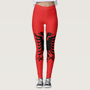 Albanien-Flagge ganz über dem Legging Leggings