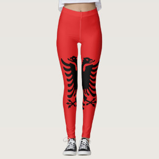 Albanien-Flagge ganz über dem Legging Leggings