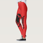 Albanien-Flagge ganz über dem Legging Leggings (Links)