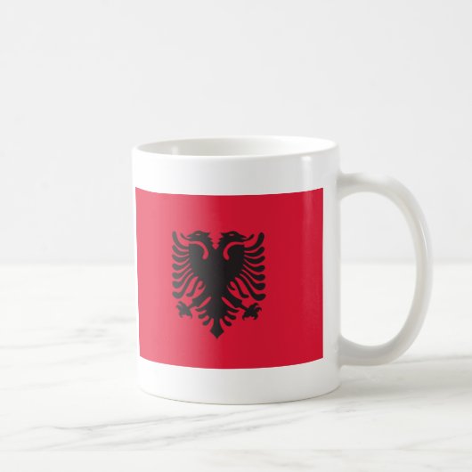 Albanien-Flagge Kaffeetasse (Rechts)