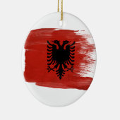 Albanien-Flagge Keramikornament (Rechts)