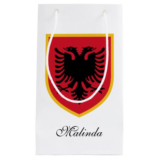 Albanien-Flagge Kleine Geschenktüte (Vorderseite)
