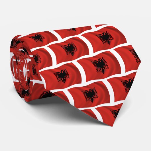 Albanien Flagge Krawatte (Gerollt)