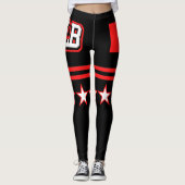Albanien-Flagge Leggings (Vorderseite)