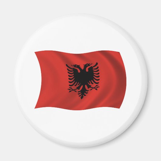 Albanien Flagge Magnet (Vorne)