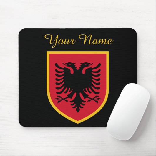 Albanien-Flagge Mousepad (Mit Mouse)
