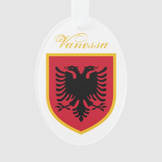 Albanien-Flagge Ornament (Vorderseite)