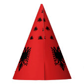 Albanien-Flagge Partyhütchen (Rückseite)