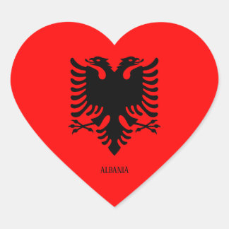 Albanien Flagge Patriotic Herz-Aufkleber