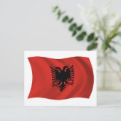 Albanien Flagge Postkarte (Stehend Vorderseite)