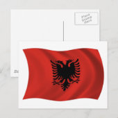 Albanien Flagge Postkarte (Vorne/Hinten)