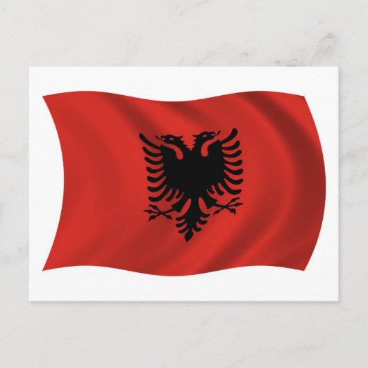 Albanien Flagge Postkarte (Vorderseite)