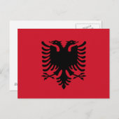 Albanien Flagge Postkarte (Vorne/Hinten)