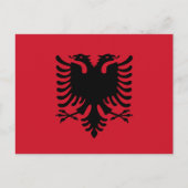 Albanien Flagge Postkarte (Vorderseite)