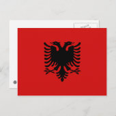 Albanien Flagge Postkarte (Vorne/Hinten)