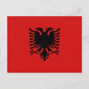 Albanien Flagge Postkarte