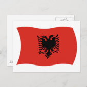 Albanien Flagge Postkarte (Vorne/Hinten)