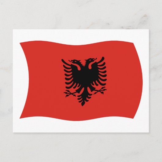 Albanien Flagge Postkarte (Vorderseite)