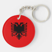 Albanien-Flagge Schlüsselanhänger (Rückseite)