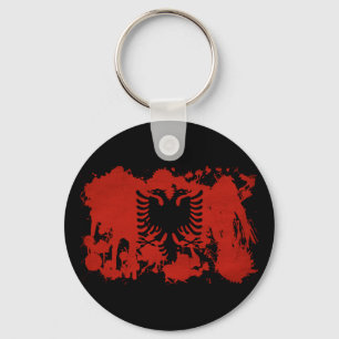 Albanien-Flagge Schlüsselanhänger