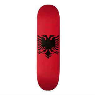 Albanien-Flagge Skateboard