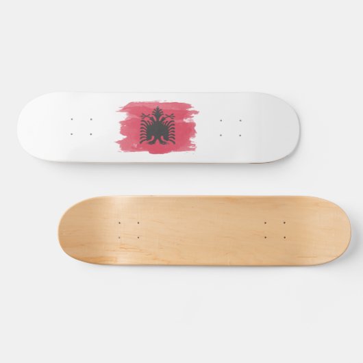 Albanien - Flagge Skateboard (Horizontal)