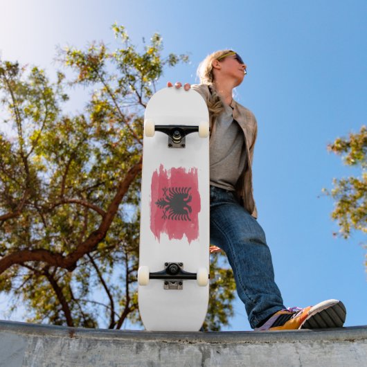 Albanien - Flagge Skateboard (Außenbereich 1)