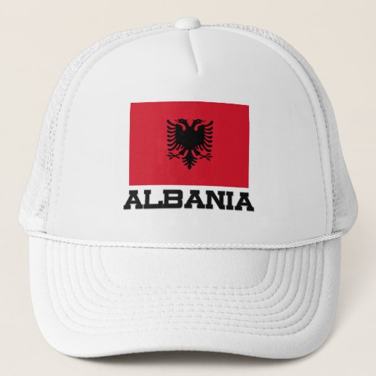 Albanien-Flagge Truckerkappe (Vorderseite)