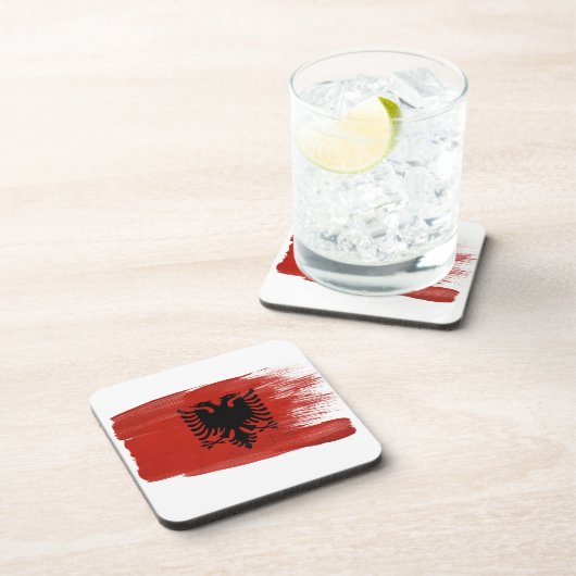 Albanien-Flagge Untersetzer (Rechte Seite)