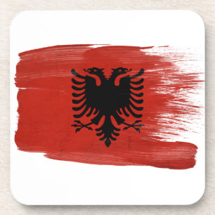 Albanien-Flagge Untersetzer