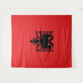 Albanien-Flagge Wandteppich (Vorderseite (Horizontal))