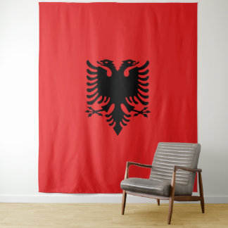 Albanien-Flagge Wandteppich