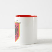 Albanien-Flagge Zweifarbige Tasse (Mittel)