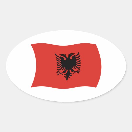Albanien Flaggen Aufkleber (Vorderseite)