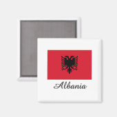 Albanien-Flaggen-Design Magnet (Vorderseite/Rückseite)