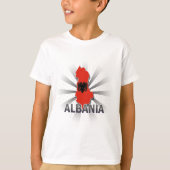 Albanien-Flaggen-Karte T-Shirt (Vorderseite)