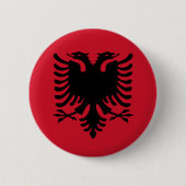 Albanien-Flaggen-Knopf Button (Vorderseite)