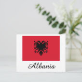 Albanien - Flaggen Postkarte (Stehend Vorderseite)