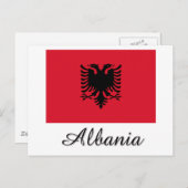 Albanien - Flaggen Postkarte (Vorne/Hinten)