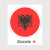 Albanien Flaggen-Round-Sticker Aufkleber (Blatt)