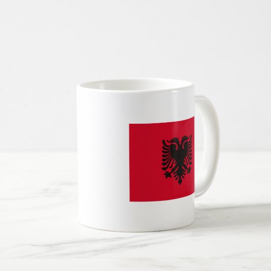 Albanien-Flaggen-Tasse Kaffeetasse (VorderseiteRechts)