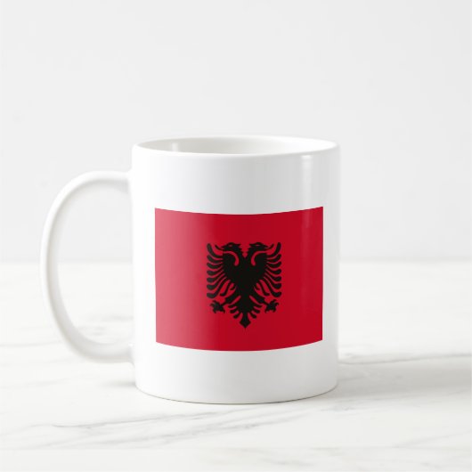 Albanien-Flaggen-Tasse Kaffeetasse (Links)