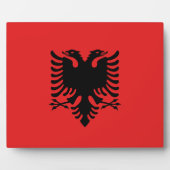 Albanien-Flaggenebene Fotoplatte (Vorderseite)