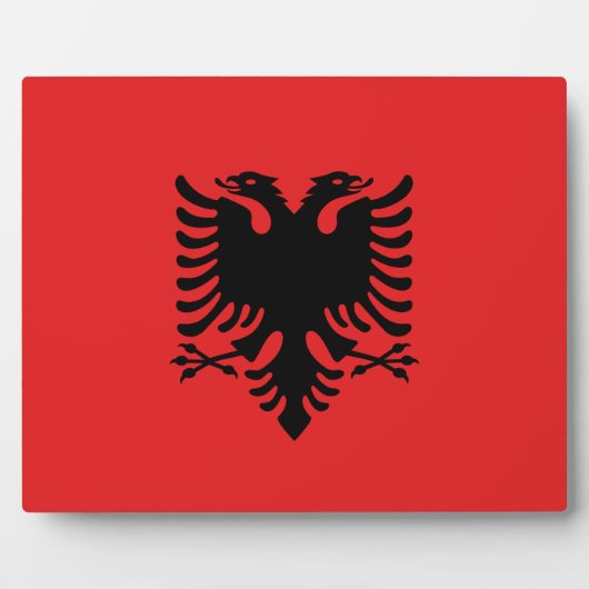 Albanien-Flaggenebene Fotoplatte (Vorderseite)