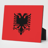 Albanien-Flaggenebene Fotoplatte (Seite)