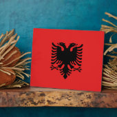 Albanien-Flaggenebene Fotoplatte (Seite)