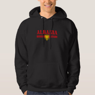 Albanien FlaggenEmblem, albanische Flagge, Albanie Hoodie