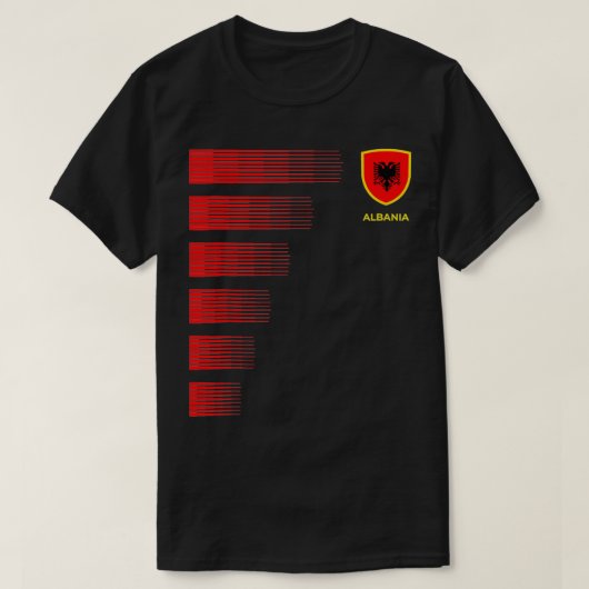 Albanien FlaggenEmblem Albanischer Stolz Herkunft  T-Shirt (Design vorne)