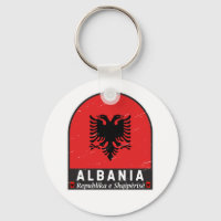 Albanien-FlaggenEmblem gestört